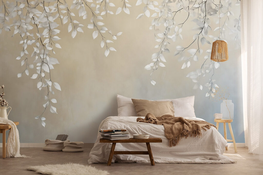 Pluie de fleurs blanches — intérieur 1