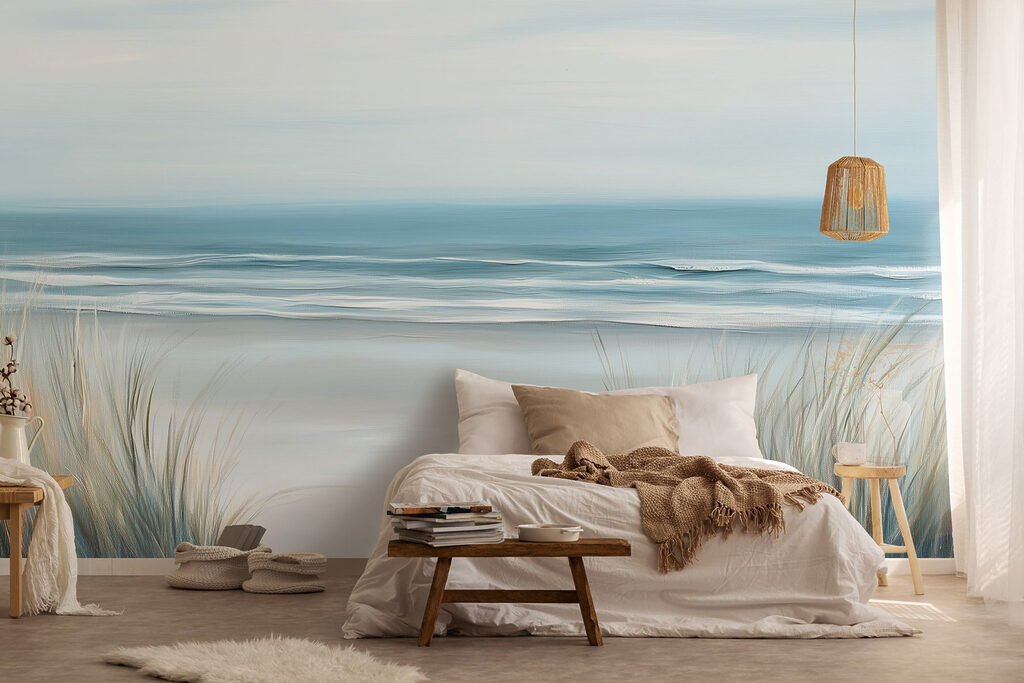 Mer vue des dunes dans un intérieur