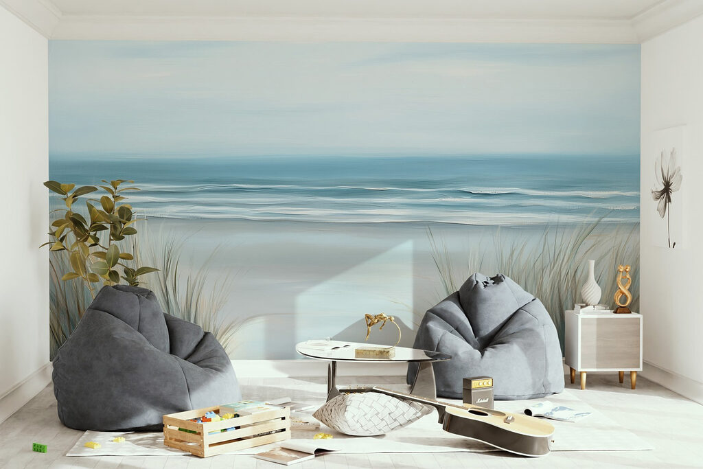 Mer vue des dunes dans un intérieur