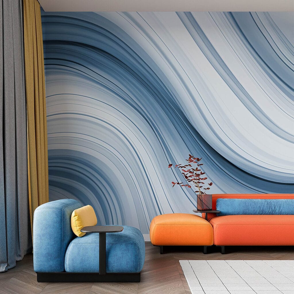 Lignes ondulantes dans un intérieur