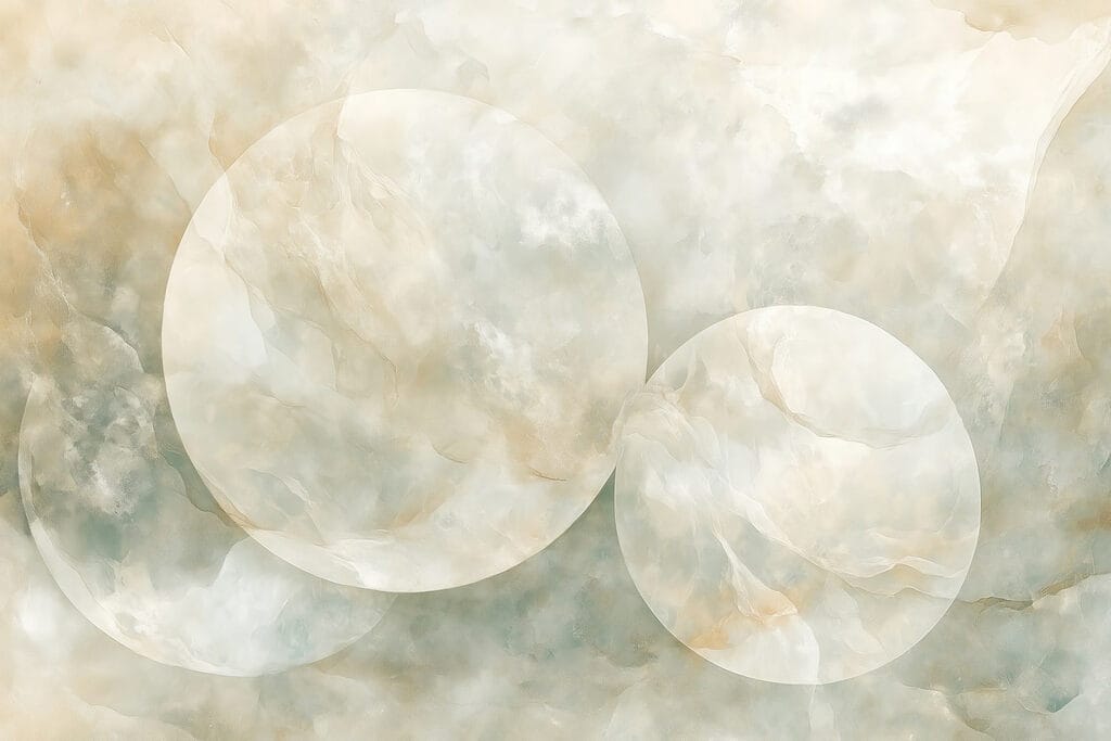 Deux cercles translucides — motif complet