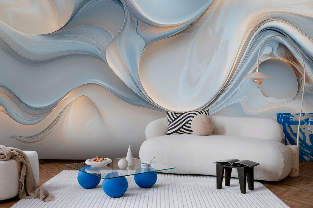 Courbes blanches et grises — intérieur 4
