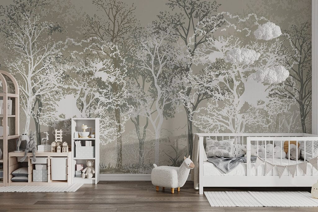 Arbres en lignes contrastées — intérieur 5