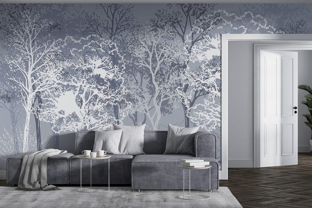 Arbres en lignes contrastées — intérieur 1