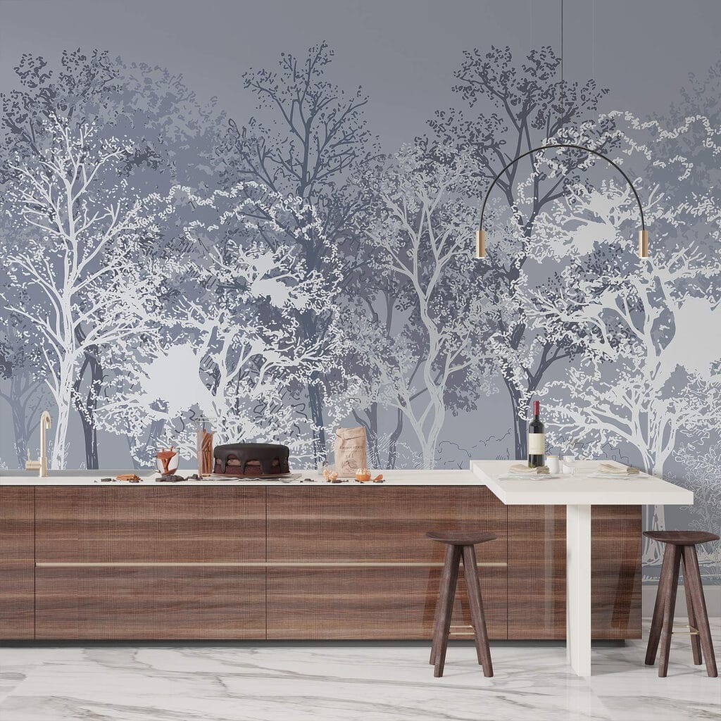 Arbres en lignes contrastées — intérieur 3