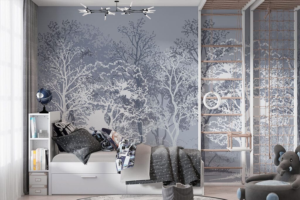 Arbres en lignes contrastées — intérieur 4