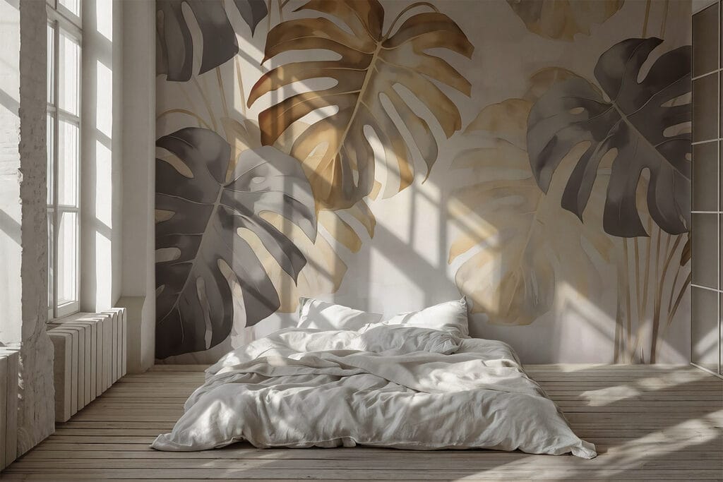 Feuilles tropicales à l’aquarelle — intérieur 1