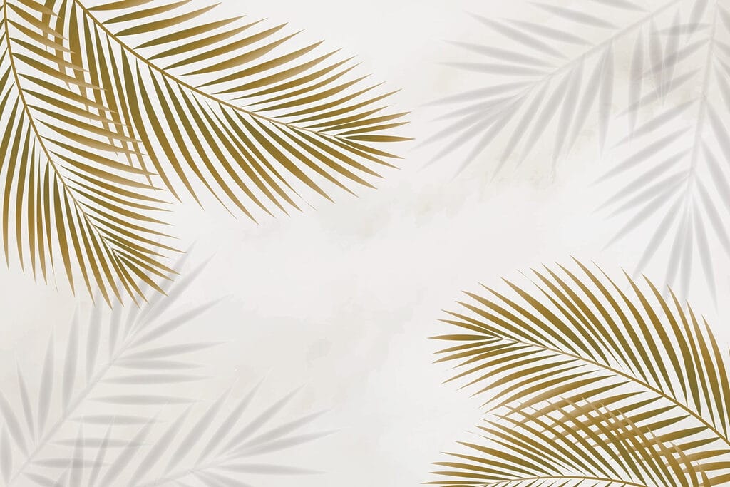 Palmes aux ombres douces — motif complet