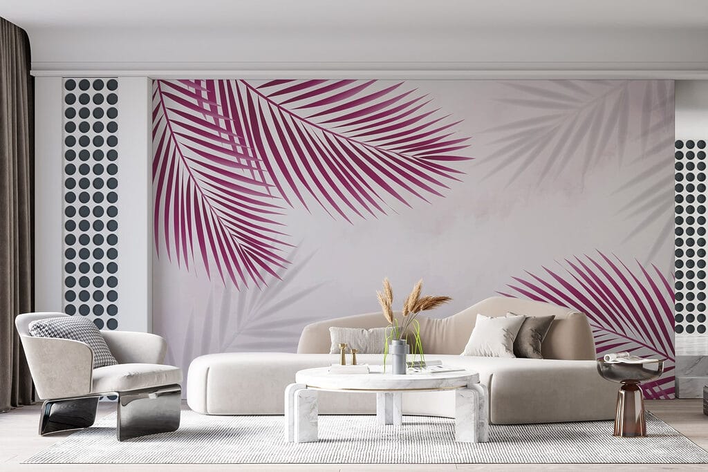 Palmes aux ombres douces dans un intérieur