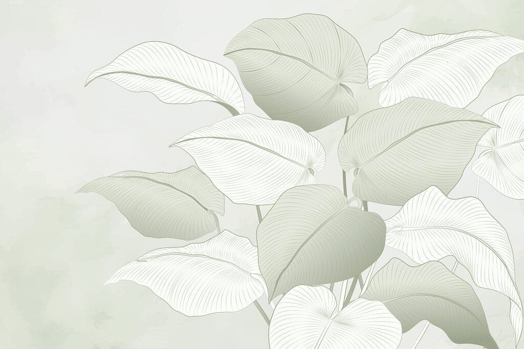 Grandes feuilles légères — motif complet