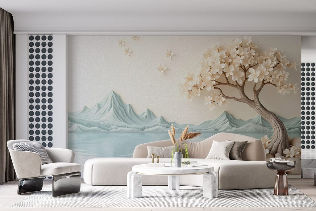 Pierres et eau calme dans un intérieur
