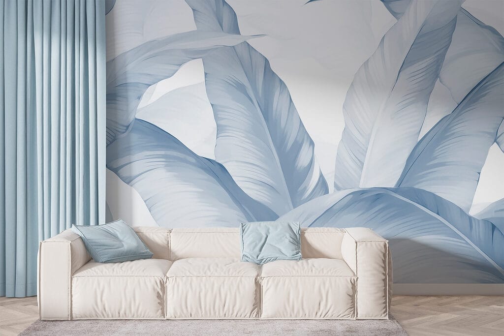 Feuilles en touches pâles — intérieur 3