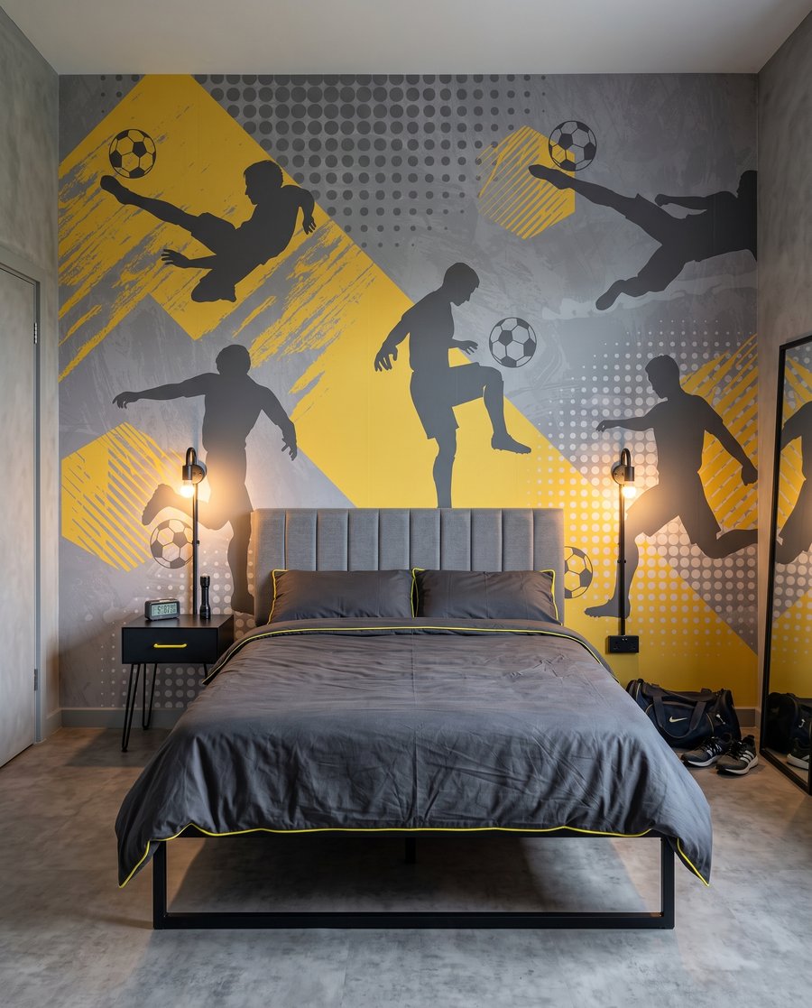 Footballeurs en mouvement — intérieur 2