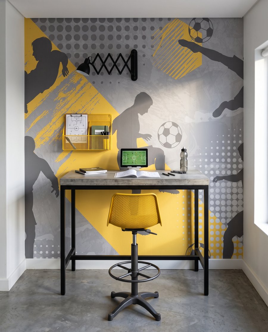 Footballeurs en mouvement — intérieur 5