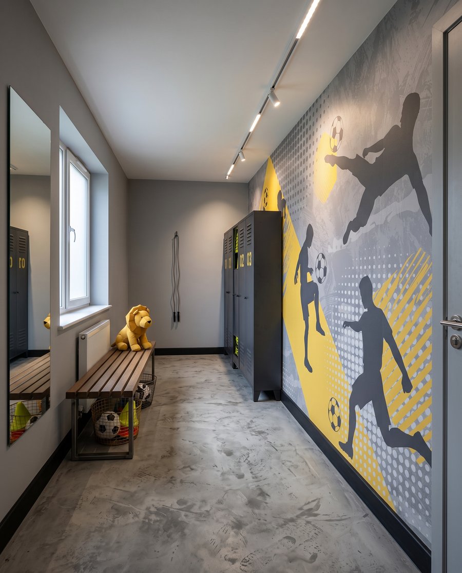 Footballeurs en mouvement — intérieur 7