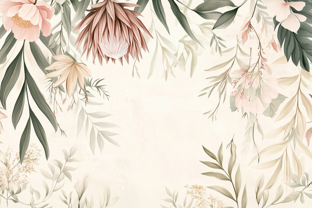 Bordure fleurie — motif complet