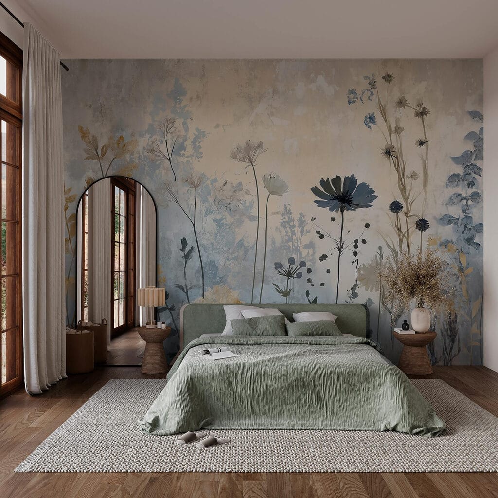 Fleurs des champs délicates dans un intérieur