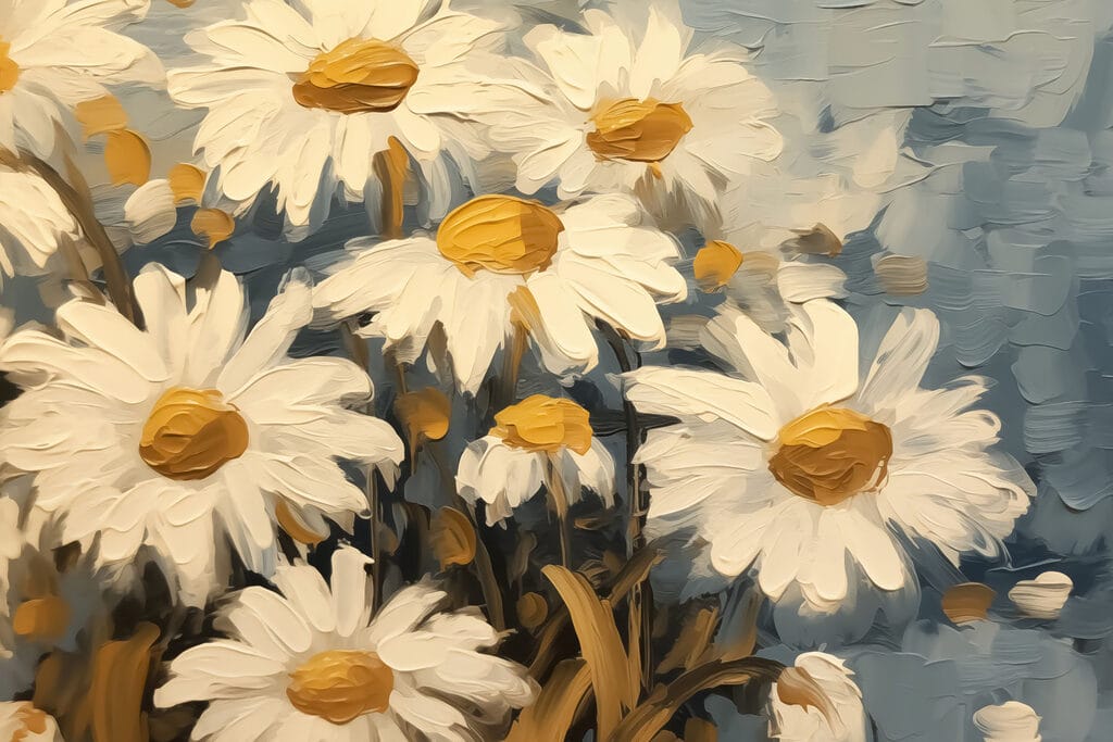 Bouquet de pâquerettes — motif complet