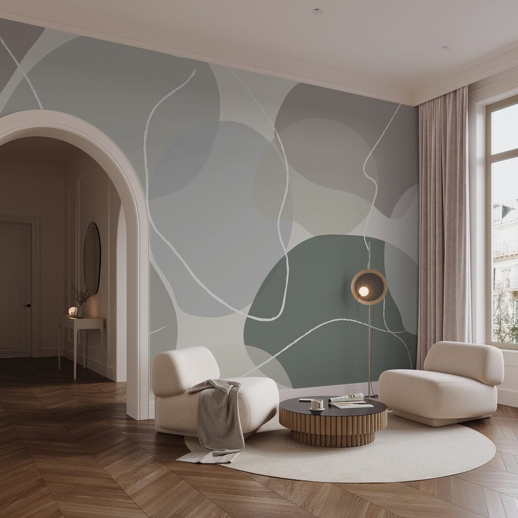 Galets aux lignes blanches dans un intérieur