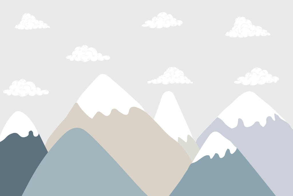 Montagnes enneigées — motif complet