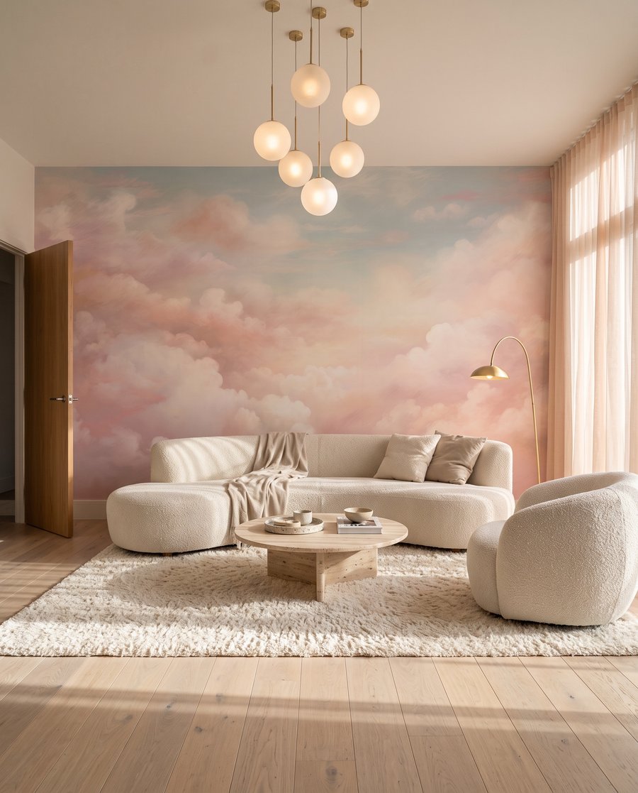 Nuages sur l’horizon dans un intérieur