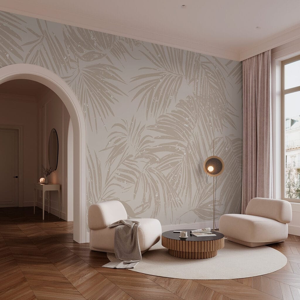 Palmes ton sur ton — intérieur 2