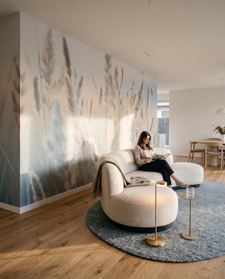 Graminées sur bleu tendre — intérieur 7