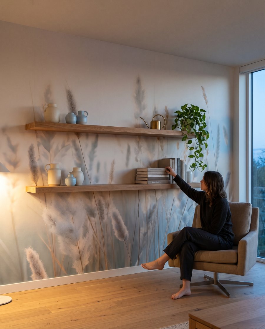 Graminées sur bleu tendre — intérieur 8