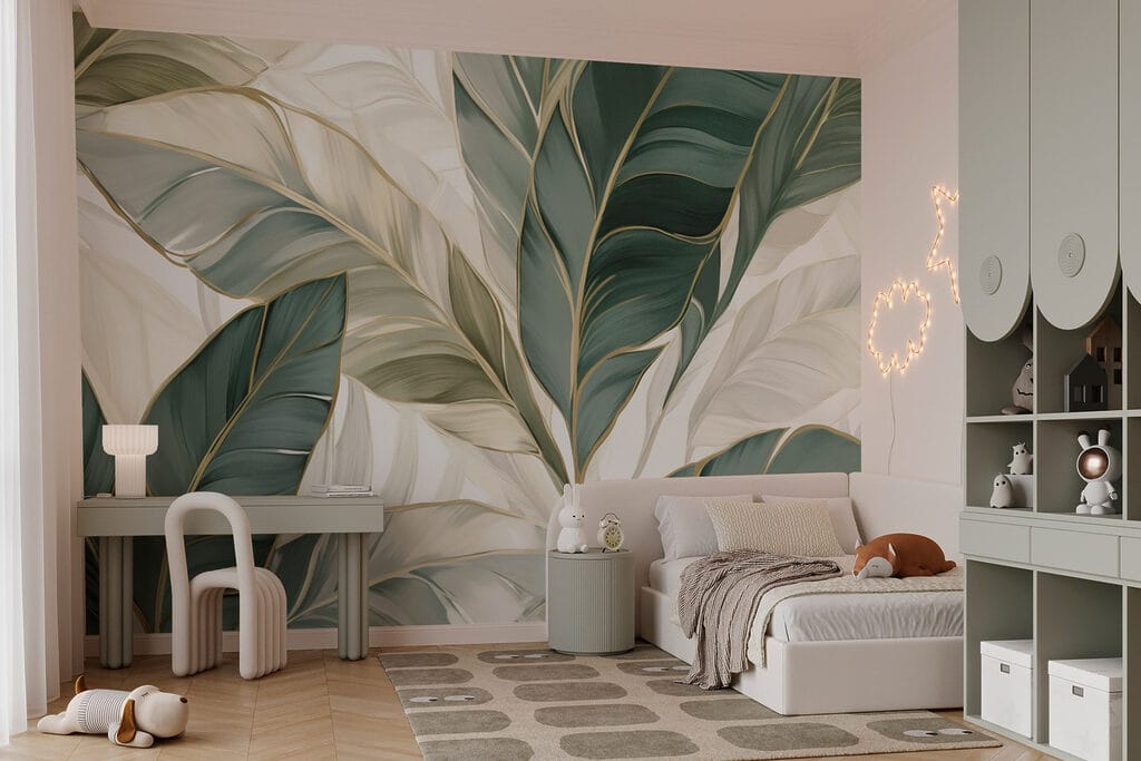 Feuillage vert, nervures d’or — intérieur 2