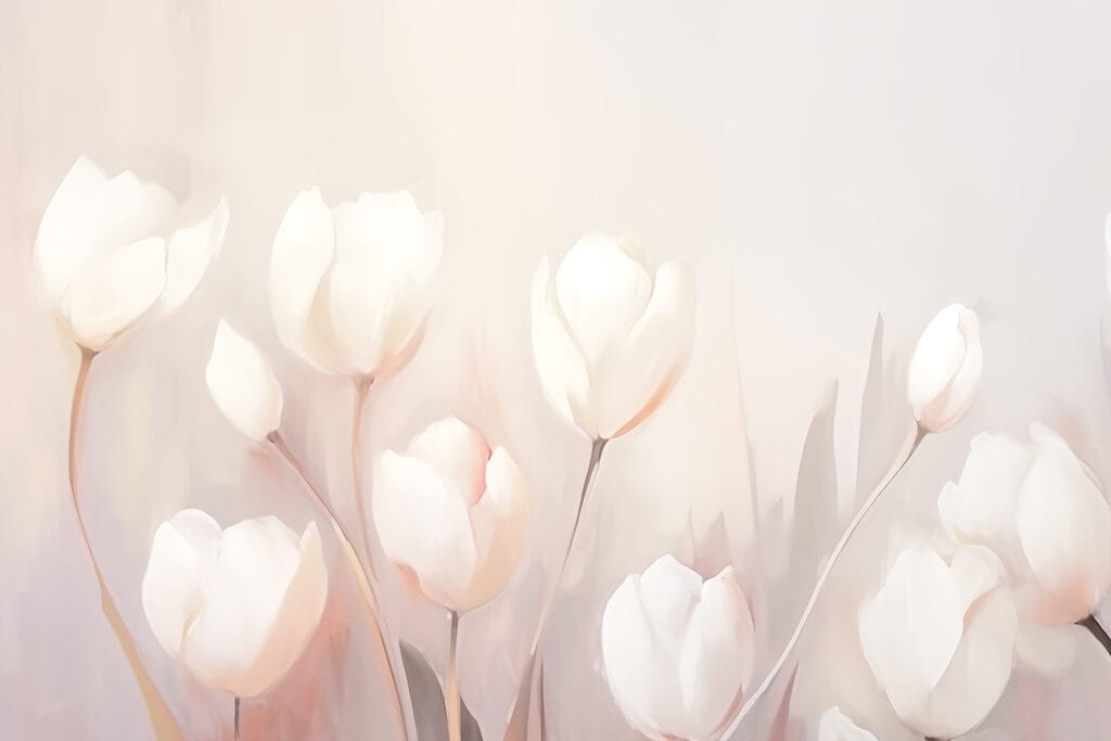 Fleurs graciles — motif complet