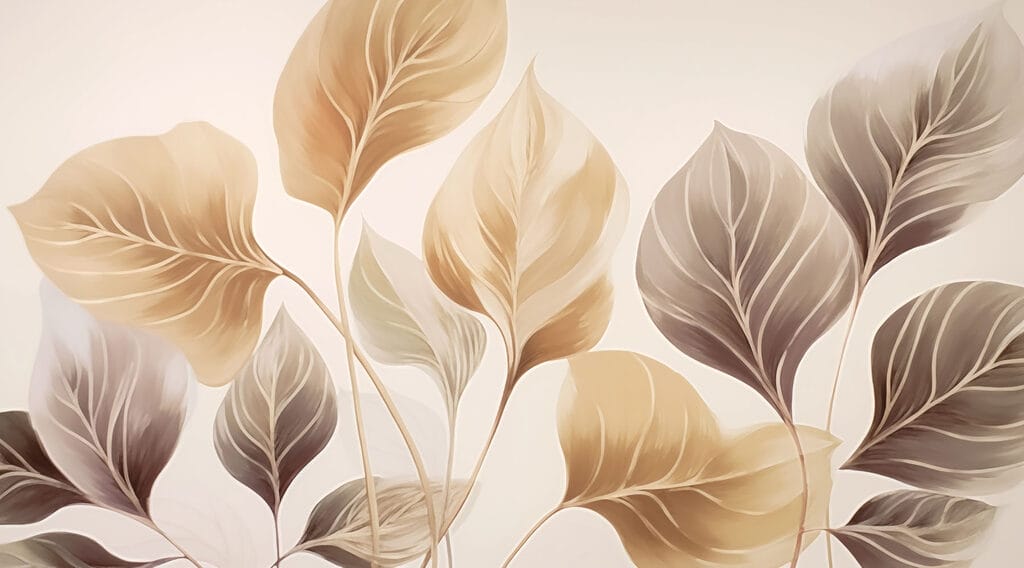 Élégance des feuilles — motif complet