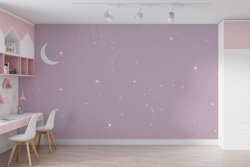 Lune et constellations dans un intérieur