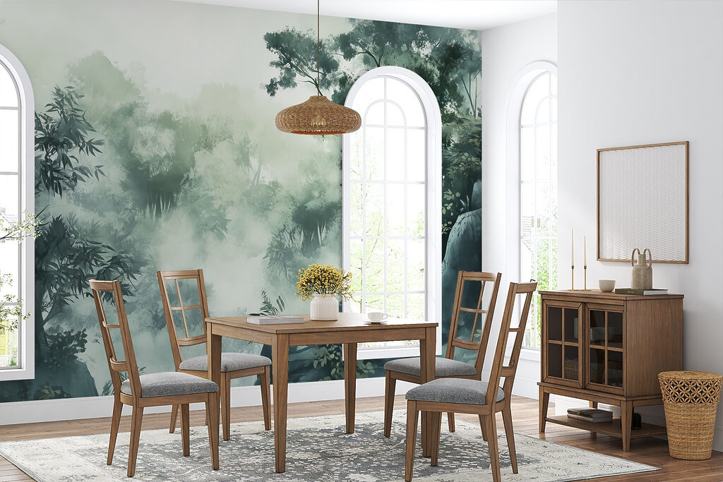 Rochers et forêt brumeuse — intérieur 2
