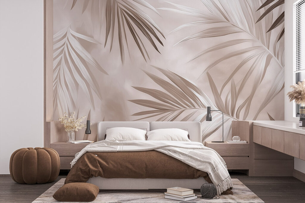 Ombres de palmes dans un intérieur