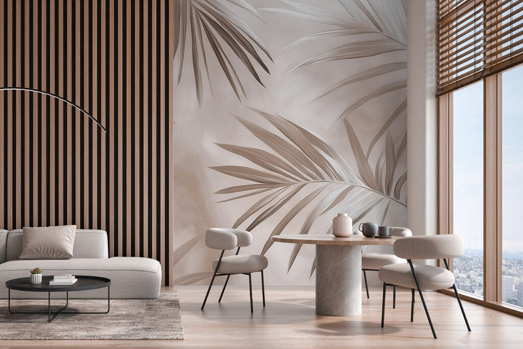 Ombres de palmes dans un intérieur