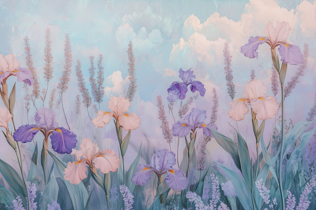 Fleurs de toutes hauteurs — motif complet