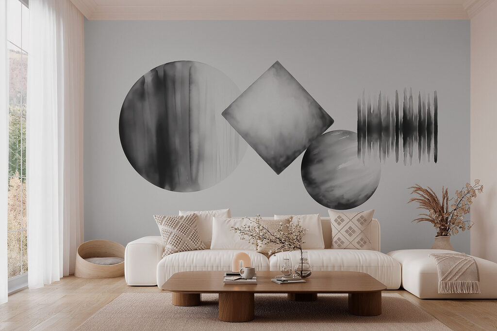 Géométrie au pinceau — intérieur 1