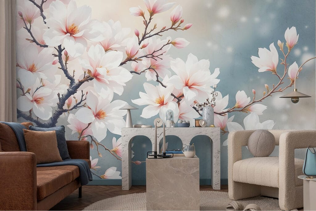 Élan de fleurs blanches — intérieur 1