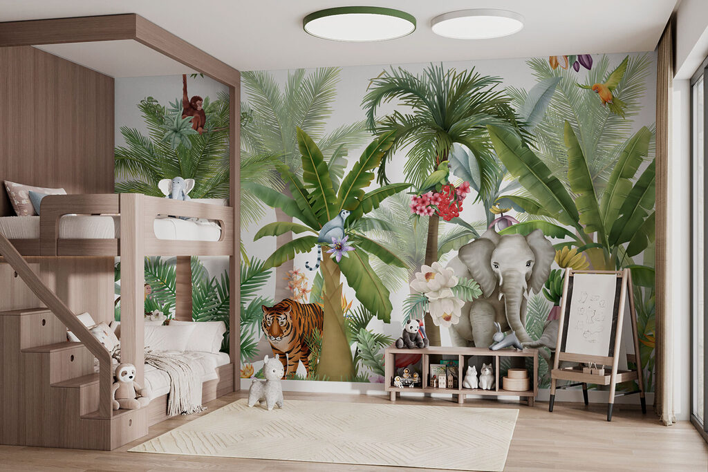 Animaux sous les palmiers — intérieur 1