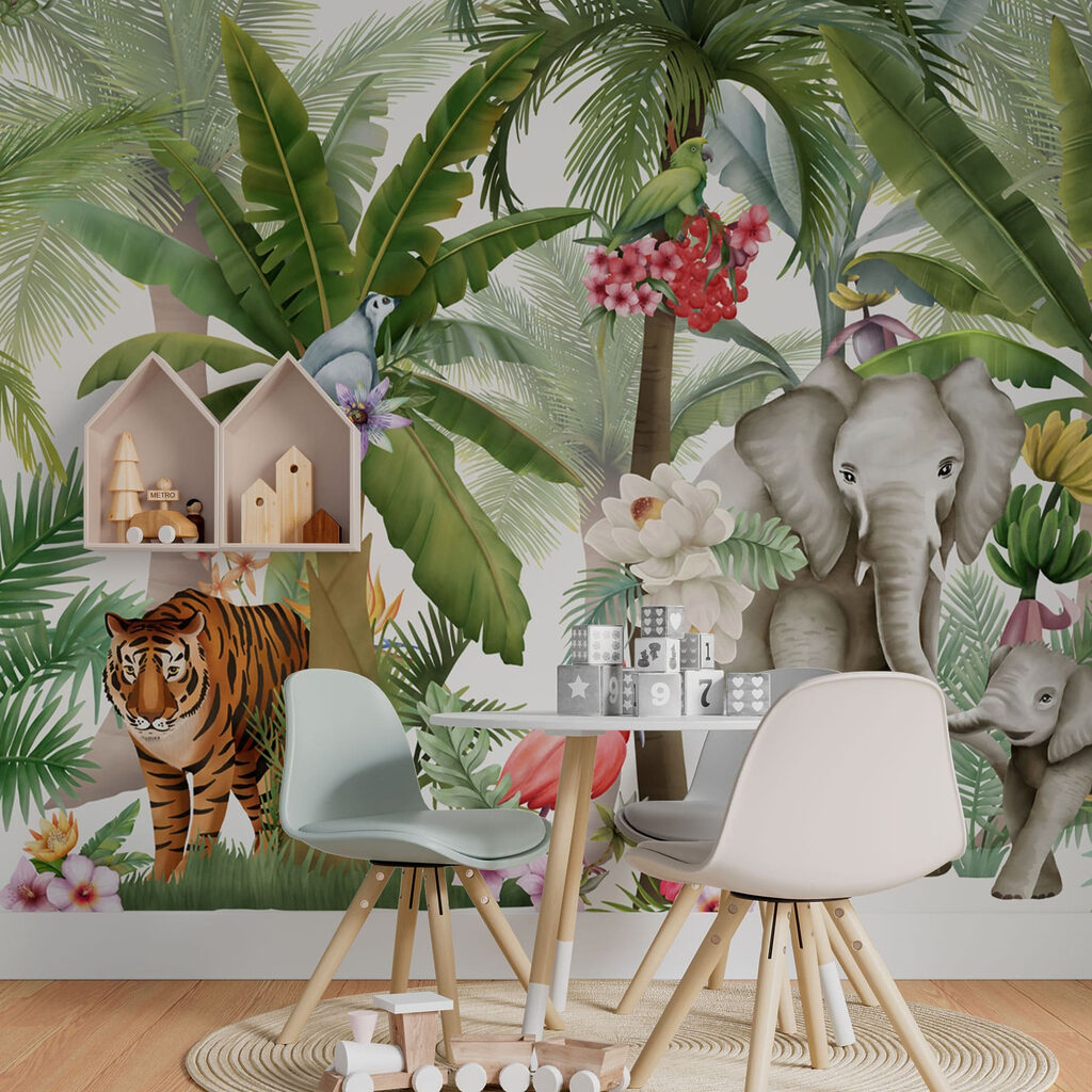 Animaux sous les palmiers — intérieur 2