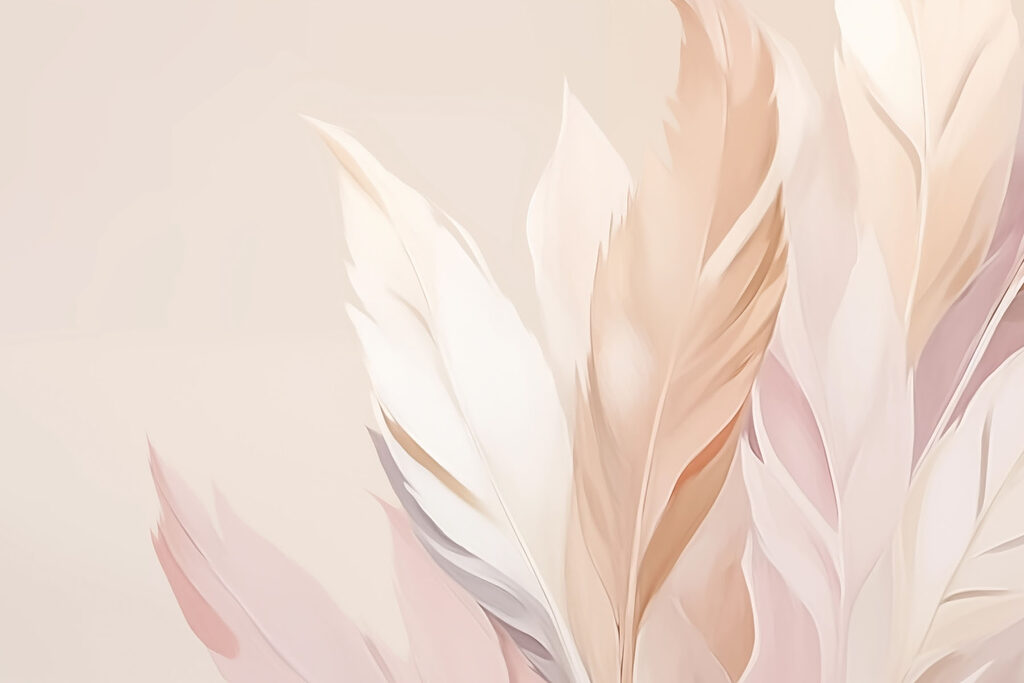 Éventail de plumes — motif complet
