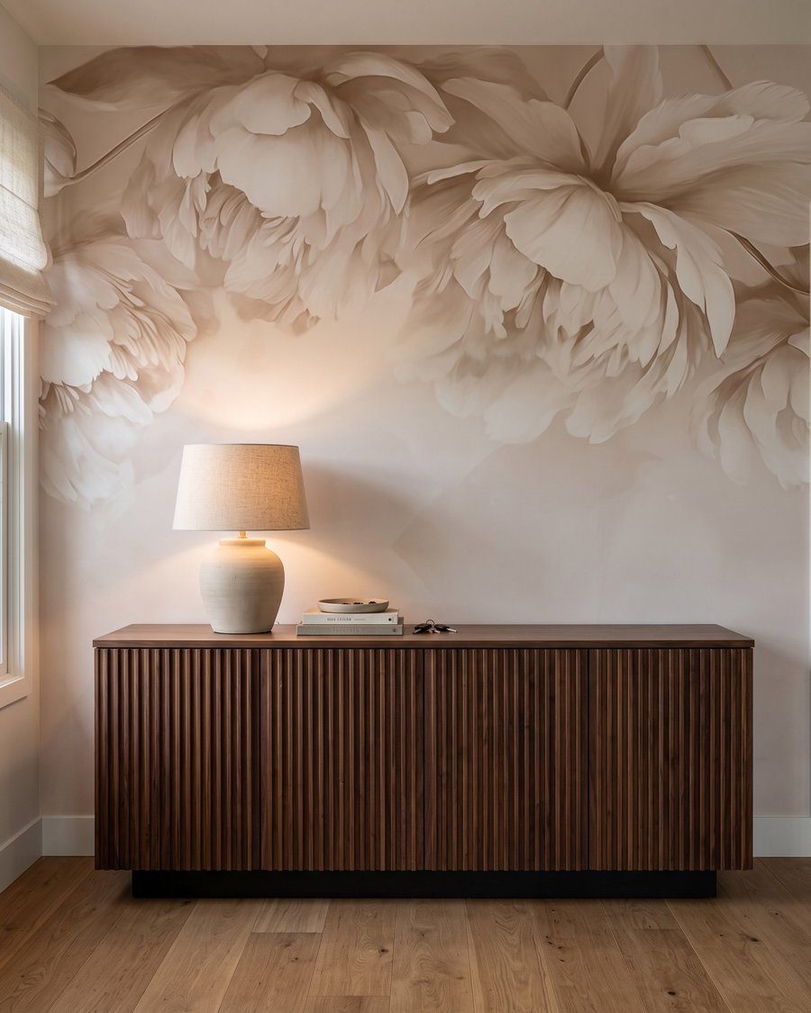 Fleurs blanc crème dans un intérieur