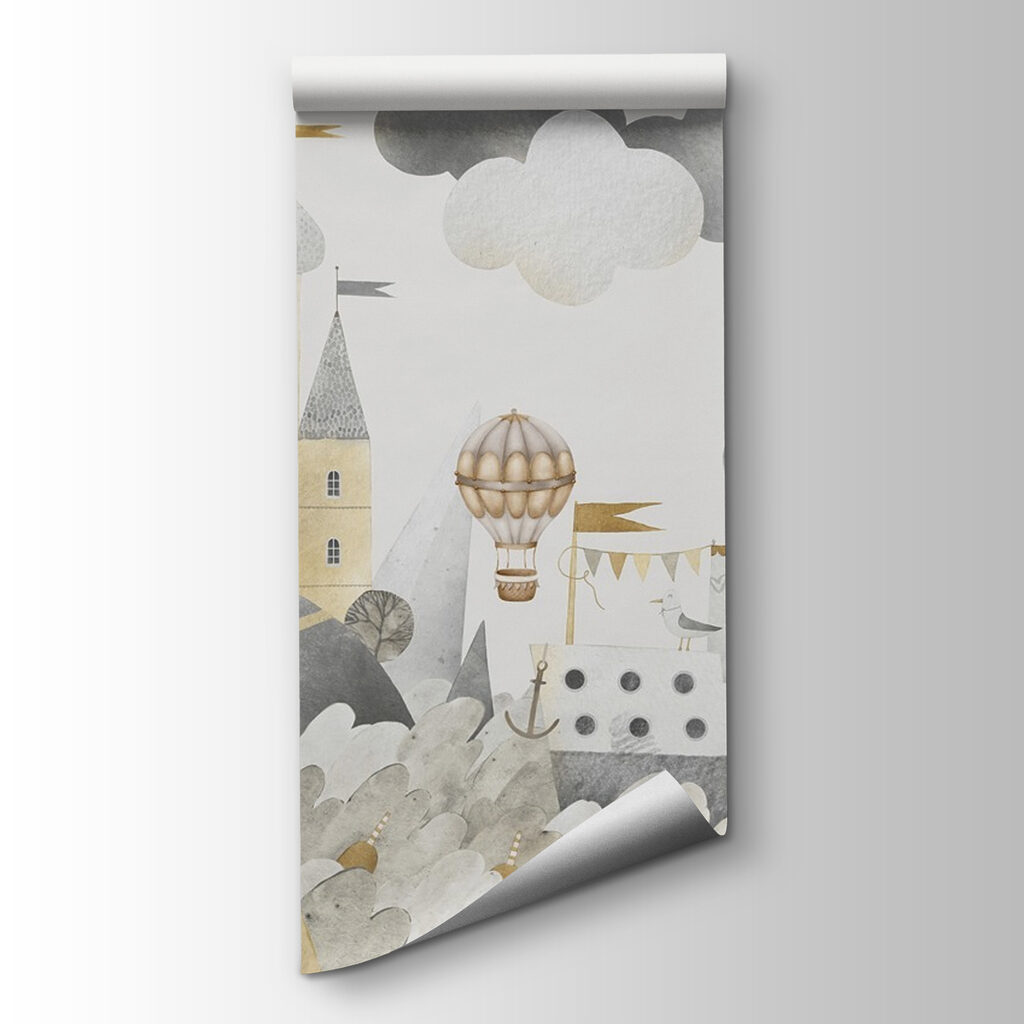 Château et montgolfières — vue du produit