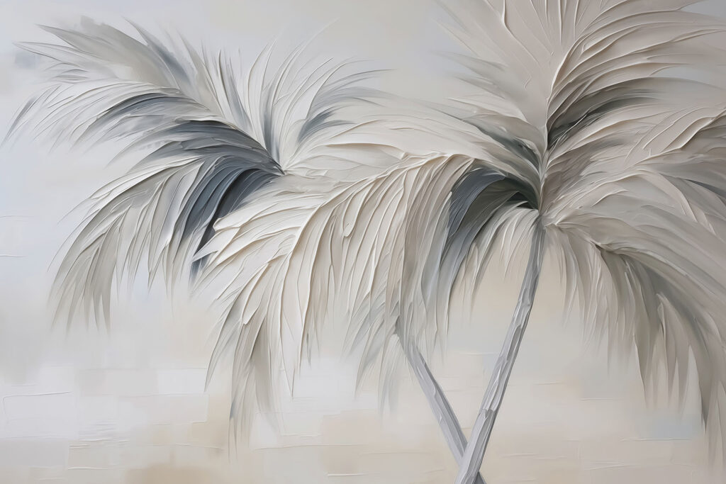 Deux palmiers — motif complet