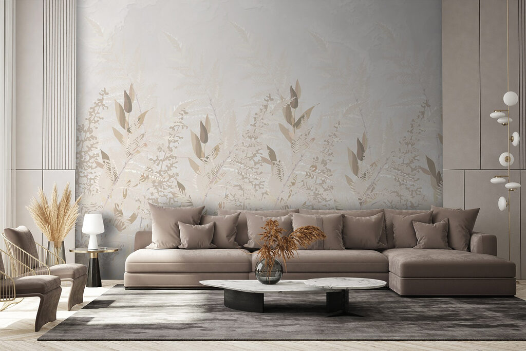 Plantes sur fond patiné — intérieur 1