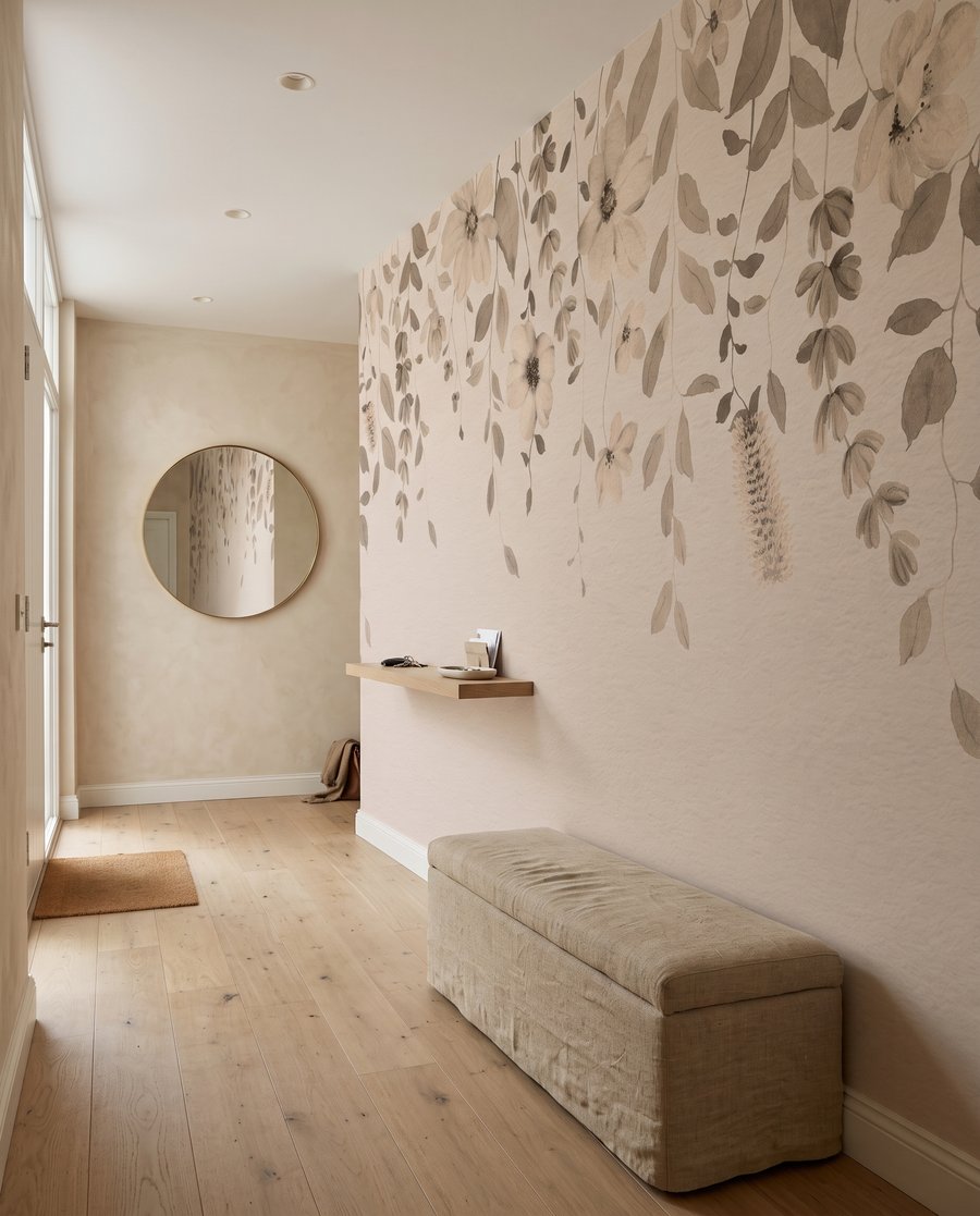 Guirlandes fleuries suspendues — intérieur 2