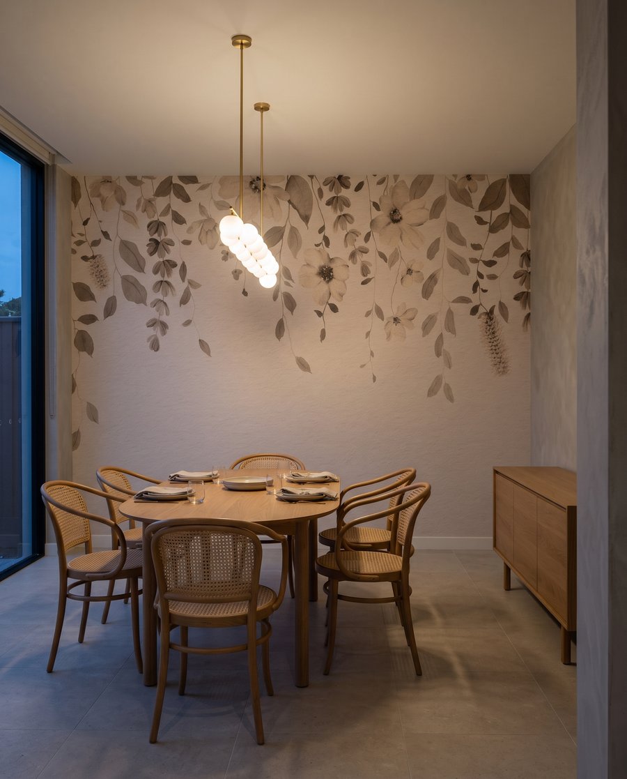 Guirlandes fleuries suspendues — intérieur 3