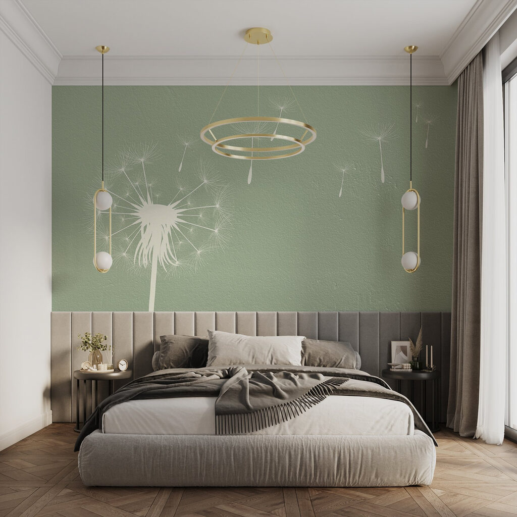 Pissenlit au vent dans un intérieur