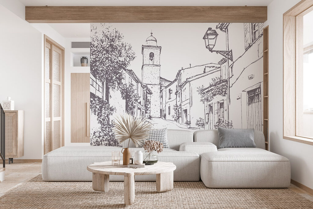 Rue de village dessinée — intérieur 3