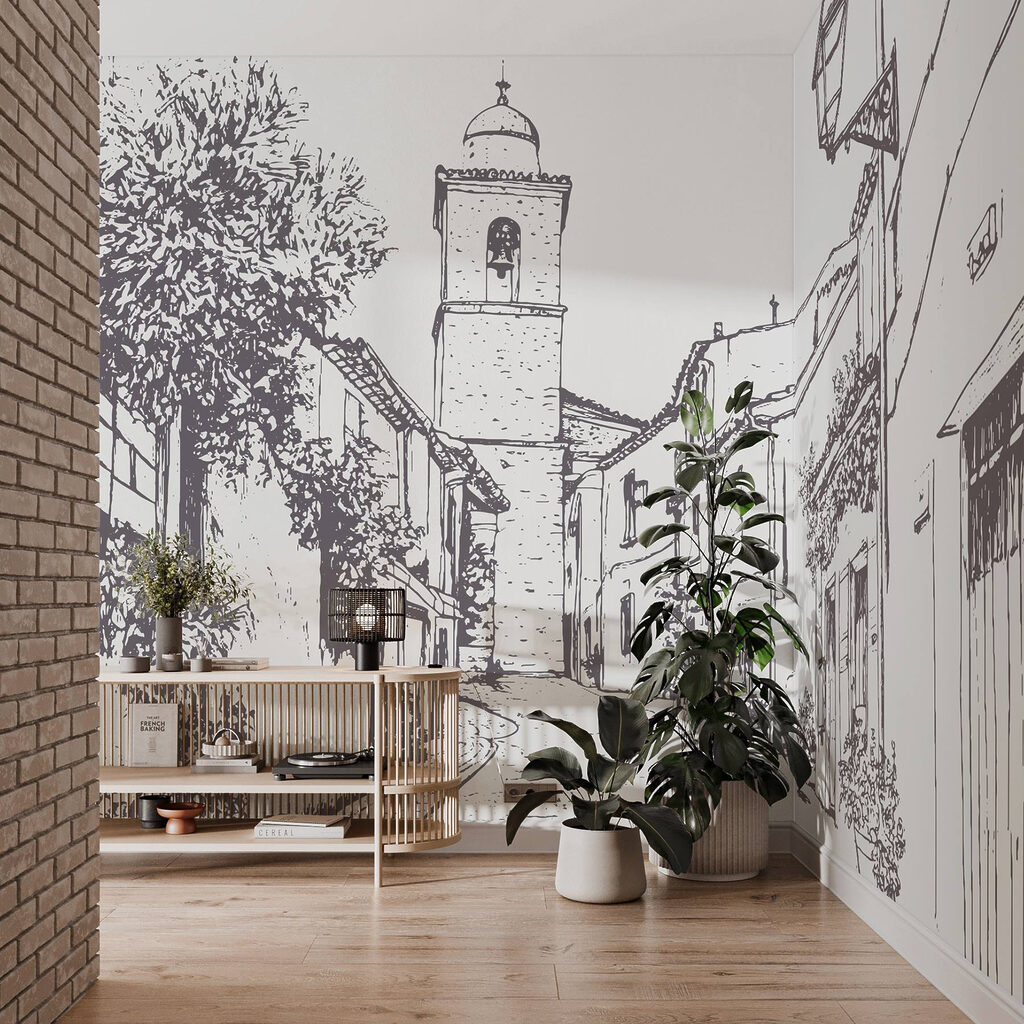 Rue de village dessinée — intérieur 4